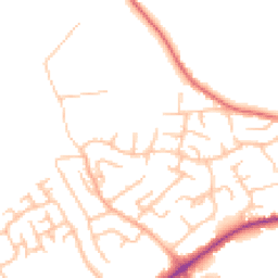 Daytime road noise heatmap for ST9 0LU