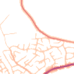 Daytime road noise heatmap for ST9 0NA
