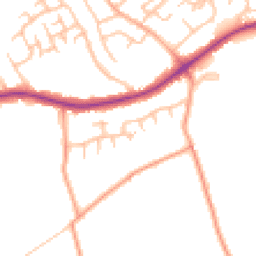 Daytime road noise heatmap for ST9 0PA