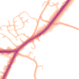 Daytime road noise heatmap for ST9 9BD