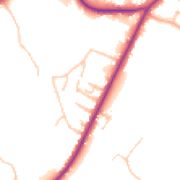 Daytime road noise heatmap for ST9 9EQ