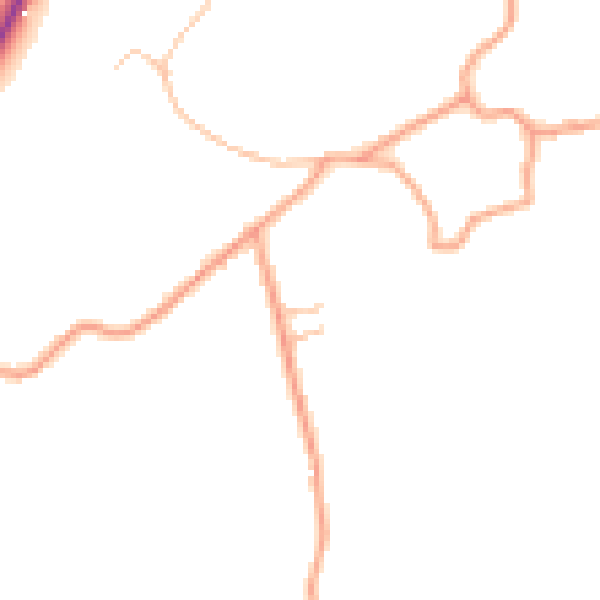 Daytime road noise heatmap for ST9 9LQ