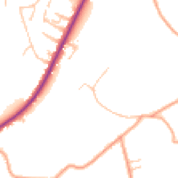 Daytime road noise heatmap for ST9 9LR