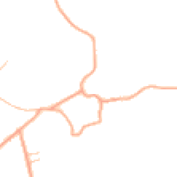 Daytime road noise heatmap for ST9 9LT