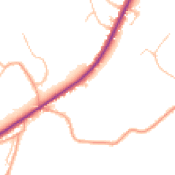 Daytime road noise heatmap for ST9 9NE