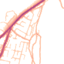 Daytime road noise heatmap for ST9 9NQ