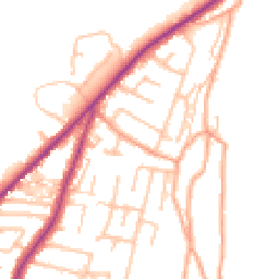 Daytime road noise heatmap for ST9 9PF
