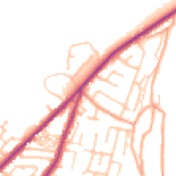 Daytime road noise heatmap for ST9 9PZ