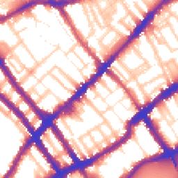 Daytime road noise heatmap for SW10 0AD