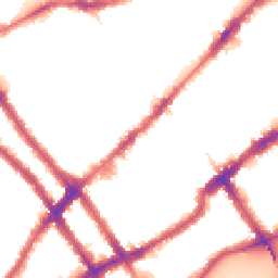 Night-time road noise heatmap for SW10 0AD