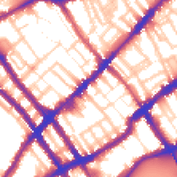 Daytime road noise heatmap for SW10 0AE