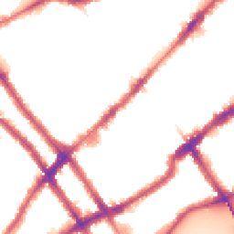 Night-time road noise heatmap for SW10 0AE