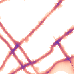 Night-time road noise heatmap for SW10 0AL