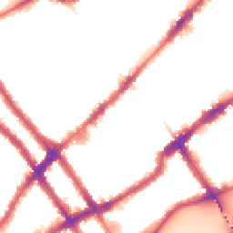 Night-time road noise heatmap for SW10 0AQ