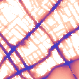Daytime road noise heatmap for SW10 0AU