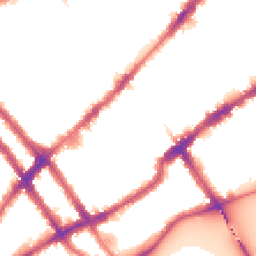 Night-time road noise heatmap for SW10 0AU