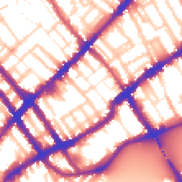 Daytime road noise heatmap for SW10 0AX