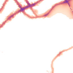 Night-time road noise heatmap for SW10 0BE