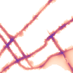 Night-time road noise heatmap for SW10 0BJ