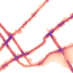 Night-time road noise heatmap for SW10 0BL