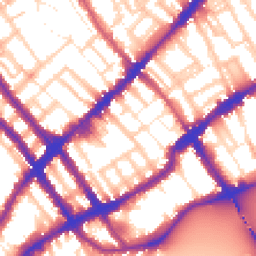 Daytime road noise heatmap for SW10 0BQ