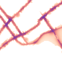 Night-time road noise heatmap for SW10 0BW