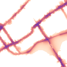 Night-time road noise heatmap for SW10 0DB