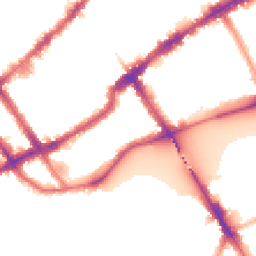 Night-time road noise heatmap for SW10 0DE