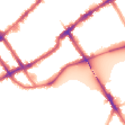 Night-time road noise heatmap for SW10 0DN