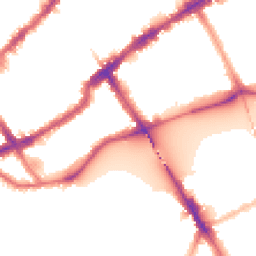Night-time road noise heatmap for SW10 0DQ