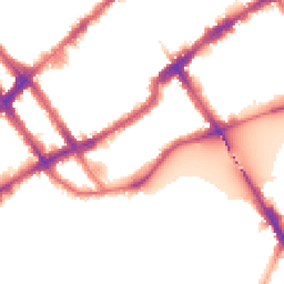 Night-time road noise heatmap for SW10 0DT