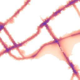 Night-time road noise heatmap for SW10 0DW