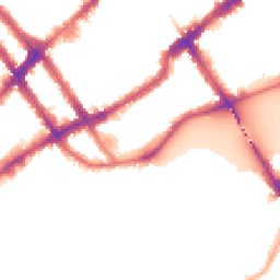 Night-time road noise heatmap for SW10 0DX