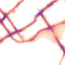 Night-time road noise heatmap for SW10 0DY