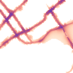 Night-time road noise heatmap for SW10 0EJ
