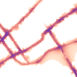 Night-time road noise heatmap for SW10 0HP