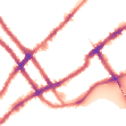 Night-time road noise heatmap for SW10 0JG