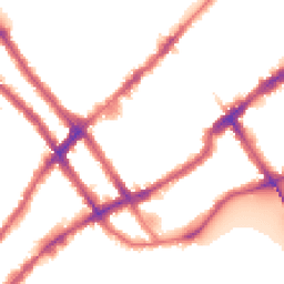 Night-time road noise heatmap for SW10 0JN