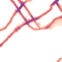 Night-time road noise heatmap for SW10 0NX