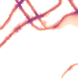 Night-time road noise heatmap for SW10 0PZ