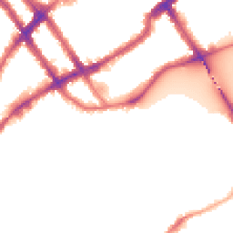 Night-time road noise heatmap for SW10 0QF