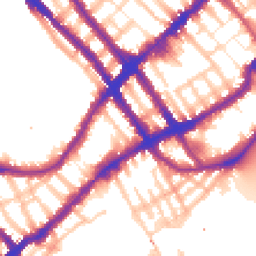 Daytime road noise heatmap for SW10 0QZ