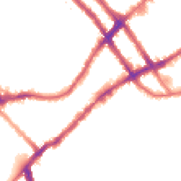 Night-time road noise heatmap for SW10 0RP