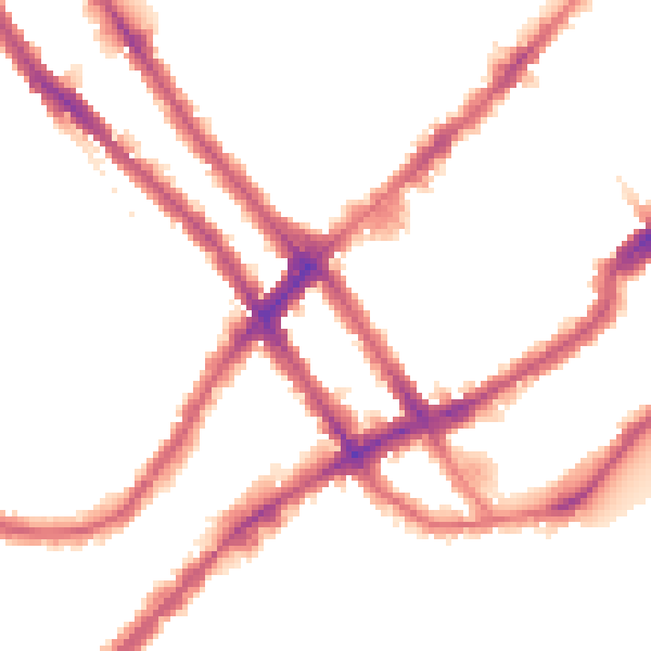 Night-time road noise heatmap for SW10 0TB