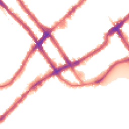 Night-time road noise heatmap for SW10 0TP