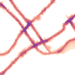 Night-time road noise heatmap for SW10 0TQ