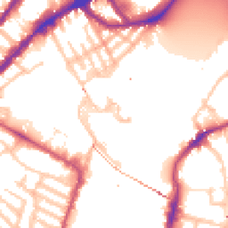 Daytime road noise heatmap for SW10 0UQ