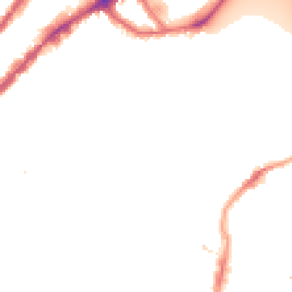 Night-time road noise heatmap for SW10 0UQ