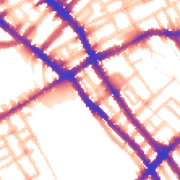 Daytime road noise heatmap for SW10 9DZ