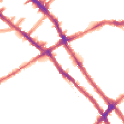 Night-time road noise heatmap for SW10 9DZ